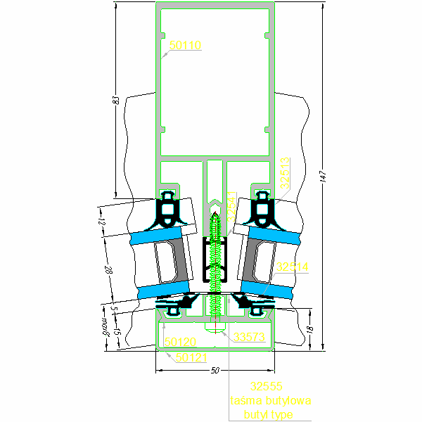 Fasada aluminiowa SYSTEM AF-50-14.1.dwg