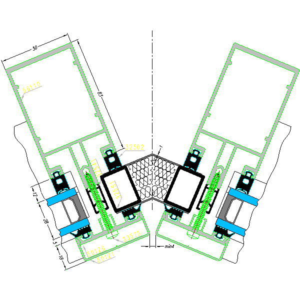 Fasada aluminiowa SYSTEM AF-50-14.2.dwg