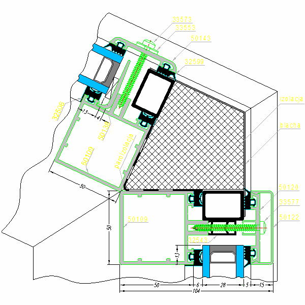 Fasada aluminiowa SYSTEM AF-50-1e.dwg