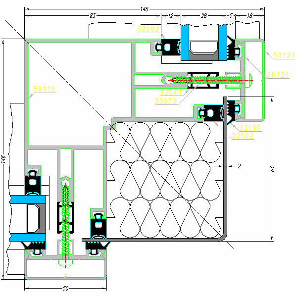 Fasada aluminiowa SYSTEM AF-50-1f.dwg