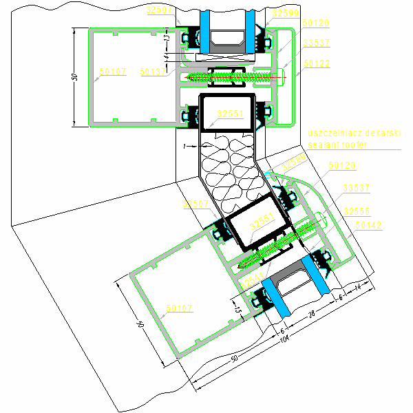 Fasada aluminiowa SYSTEM AF-50-1cp.dwg