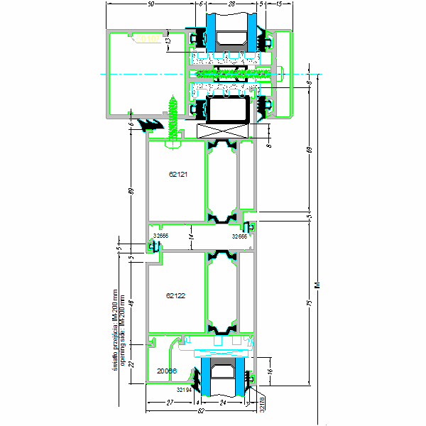 Fasada aluminiowa SYSTEM AF-50-15.2.dwg