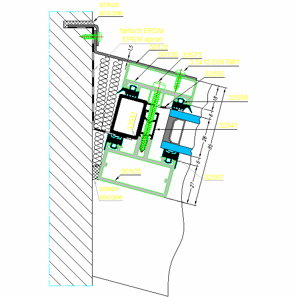 Fasada aluminiowa SYSTEM AF-50-13.dwg