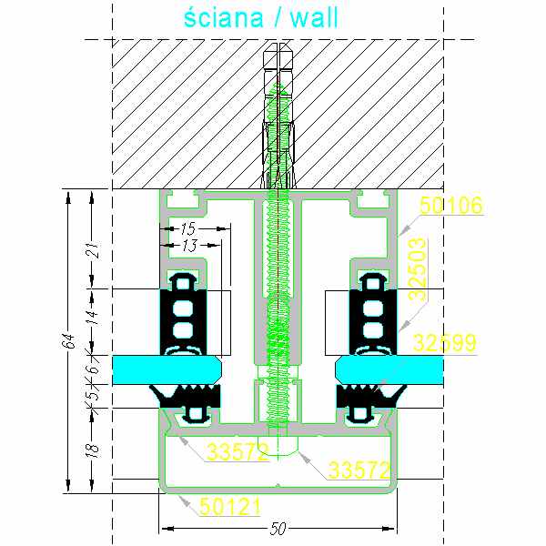 Fasada aluminiowa SYSTEM AF-50-1cp.dwg