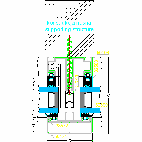 Fasada aluminiowa SYSTEM AF-50-1c.dwg