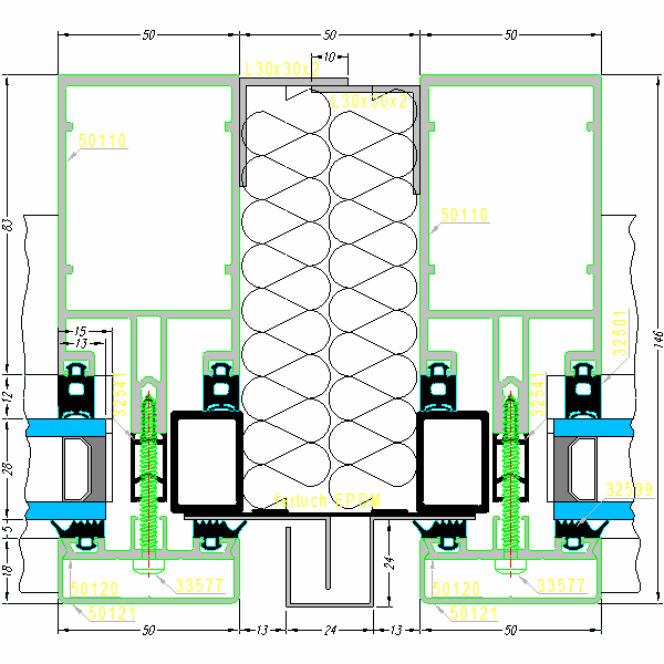 Fasada aluminiowa SYSTEM AF-50-1f.dwg