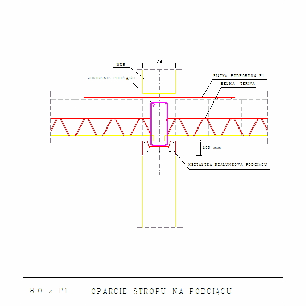 8.0 z P1 OPARCIE STROPU NA PODCIĄGU