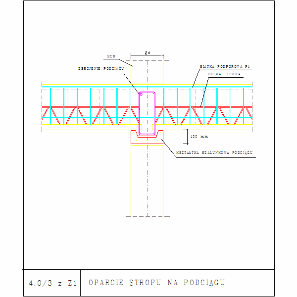 4.0-3 z Z1 OPARCIE STROPU NA PODCIĄGU