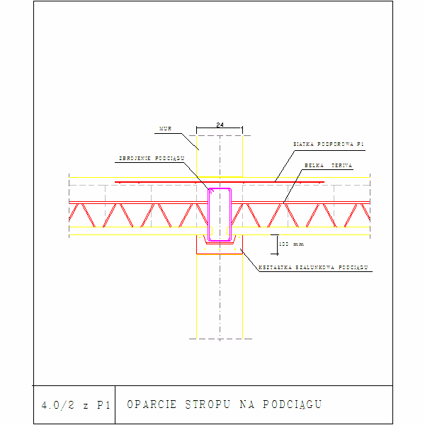 4.0-2 z P1 OPARCIE STROPU NA PODCIĄGU