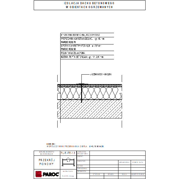 PL-R-FR-1.6 -Izolacja dachu betonowego w obiektach ogrzewanych