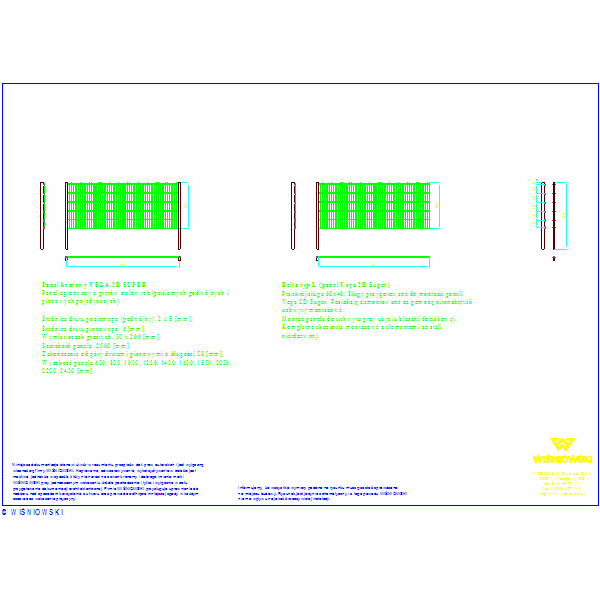 Panel Vega 2d Super 2500x1030 Delta L 1500, nr606