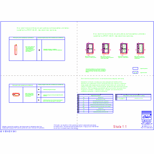 Drzwi wewnetrzne aluminiowe profiowe dwuskrzydlowe dymoszczelne, nr5237