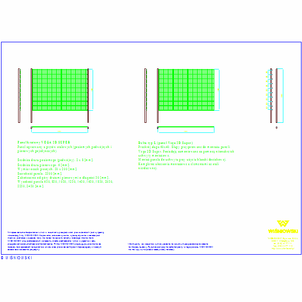 Panel Vega 2d Super 2500x1830 Delta L 2400, nr607