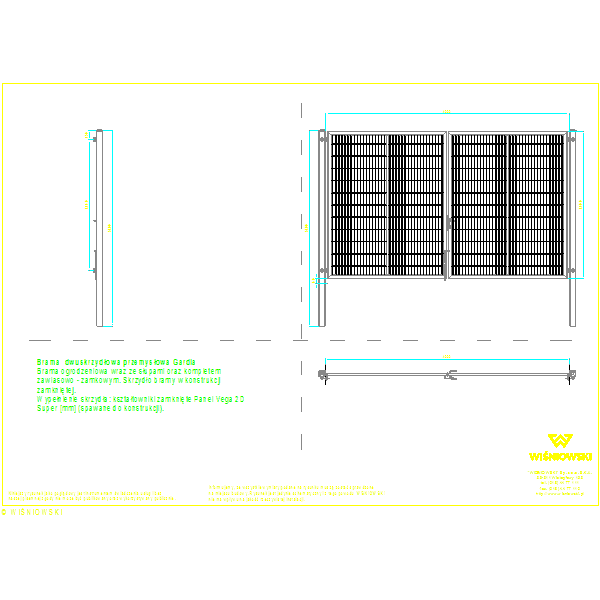 Brama dwuskrzydlowa GARDIA  Vega 2D Super 4000x2400, nr3589