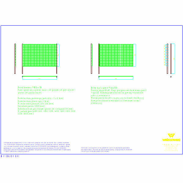 Panel vega 2d 2500x1630 slup Delta L 2200, nr550