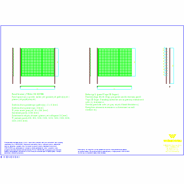 Panel Vega 2d Super 2500x2030 Delta L 2600, nr601