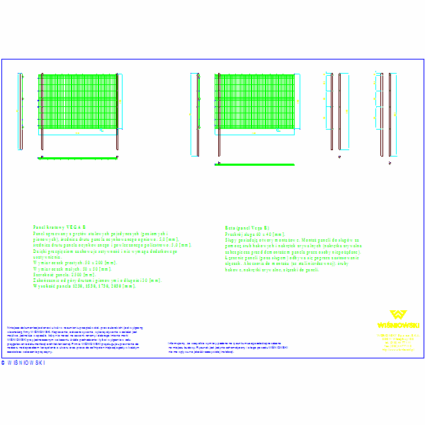 Panel Vega B 2500x1730 slup Beta SAFE 2400,2600mm, nr3758
