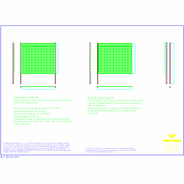Panel vega 2d 2500x2230 slup Delta L 3000, nr551