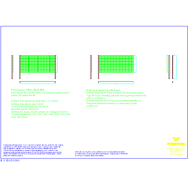 Panel Vega 2d Super 2500x1230 Delta L 1700, nr602