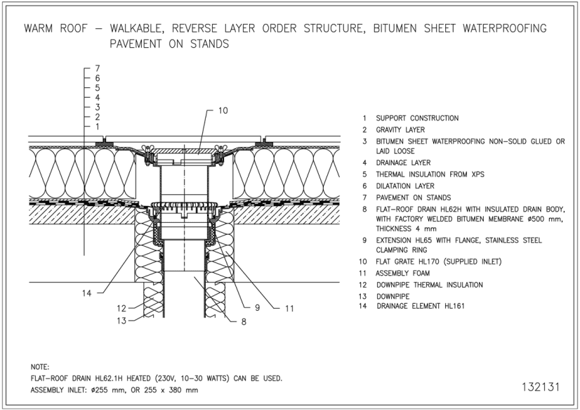 kotwiona warstwa drenażowa (HL65)