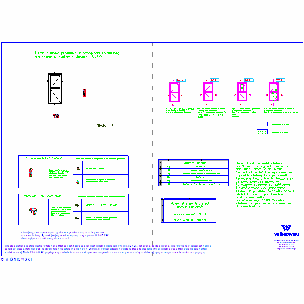 Drzwi zewnetrzne stalowe profilowe jednoskrzydlowe Jansen Janisol, nr5253