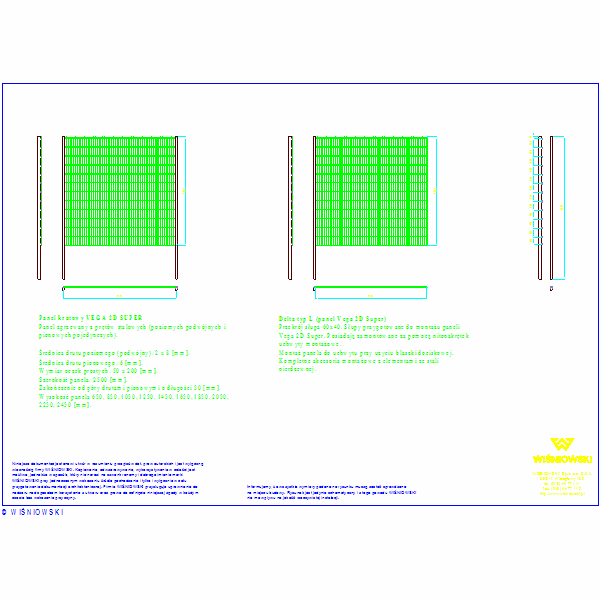 Panel Vega 2d Super 2500x2430 Delta L 3200, nr603