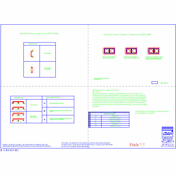 Okna zewnetrzne aluminiowe dwukwaterowe,, nr5214