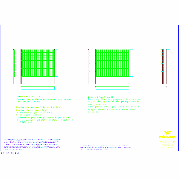 Panel vega 2d 2500x2030 slup Delta L 2600, nr555