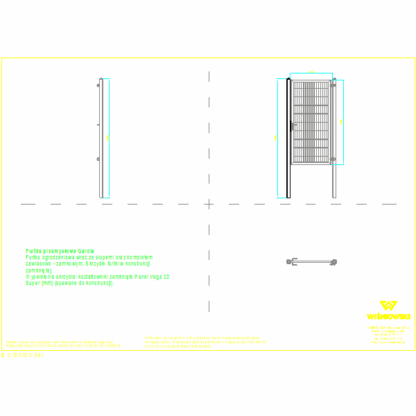 Furtka GARDIA Vega 2D Super 1000x2000, nr3621