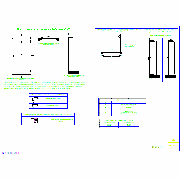 Drzwi stalowe płaszczowe ECO BASIC UNI