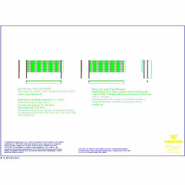 Panel Vega 2d Super 2500x830 Delta L 1300, nr600