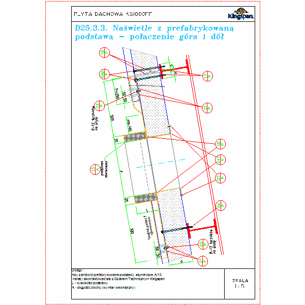 D25.3.3.Naświetle z prefabrykowaną podstawą - połączenie góra i dół