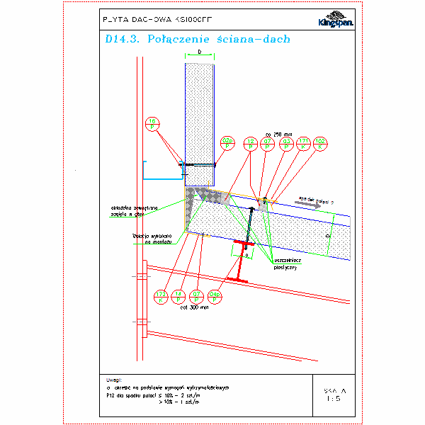 D14.3.Połączenie ściana-dach