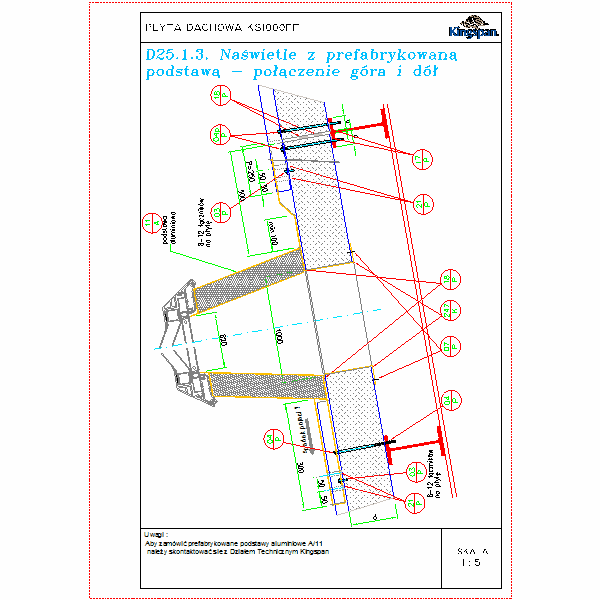 D25.1.3.Naświetle z prefabrykowaną podstawą - połączenie góra i dół