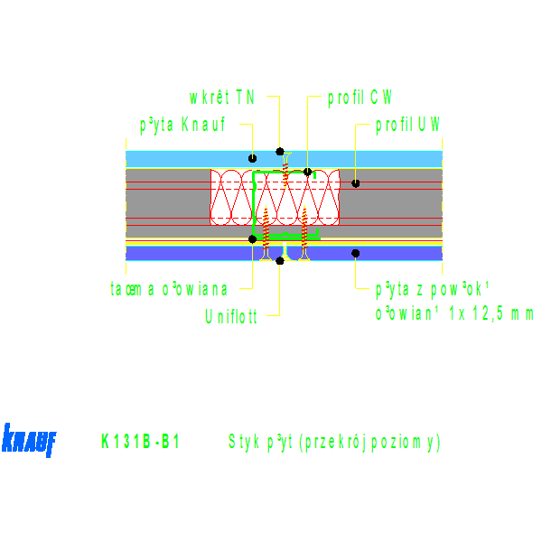 K131B-B1_Styk_płyt_przekrój_poziomy