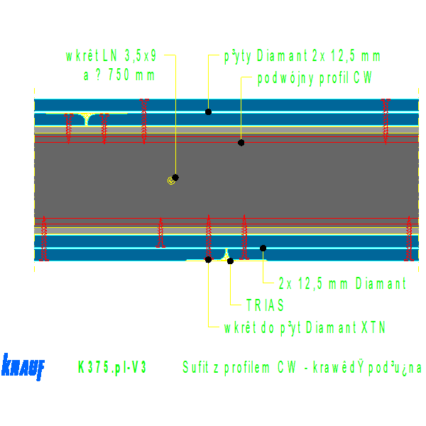 K375de-V3_Sufit_z_profilem_CW_-_krawędź_podłużna
