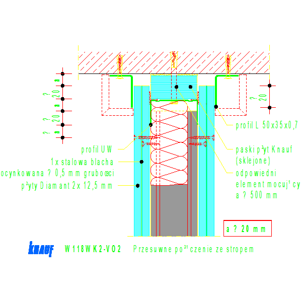 W118WK2-VO2_Przesuwne_połączenie_ze_stropem