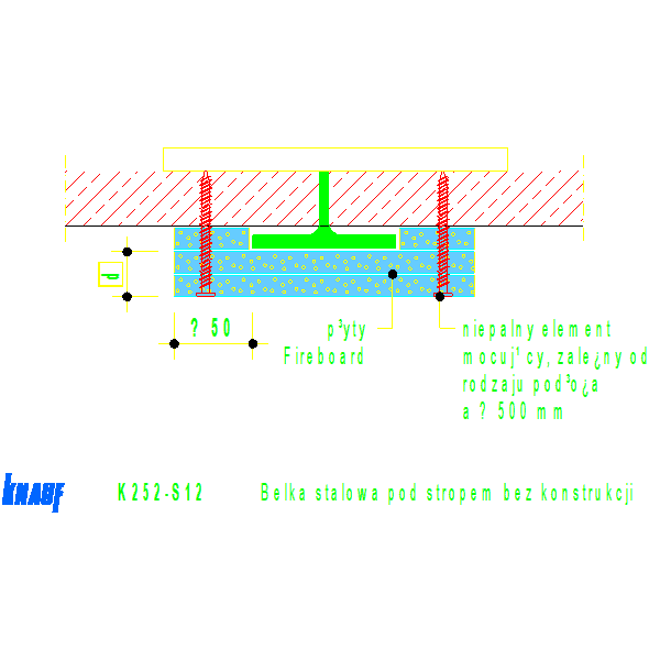K252-S12_Belka_stalowa_pod_stropem_bez_konstrukcji