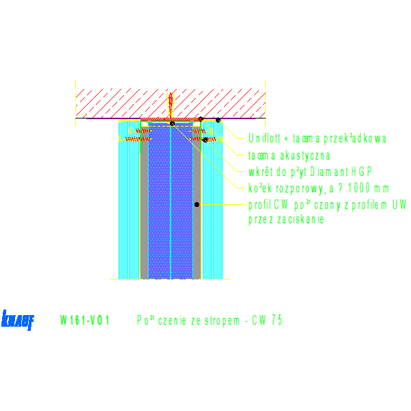 W161-VO1_Połączenie_ze_stropem_-_CW_75