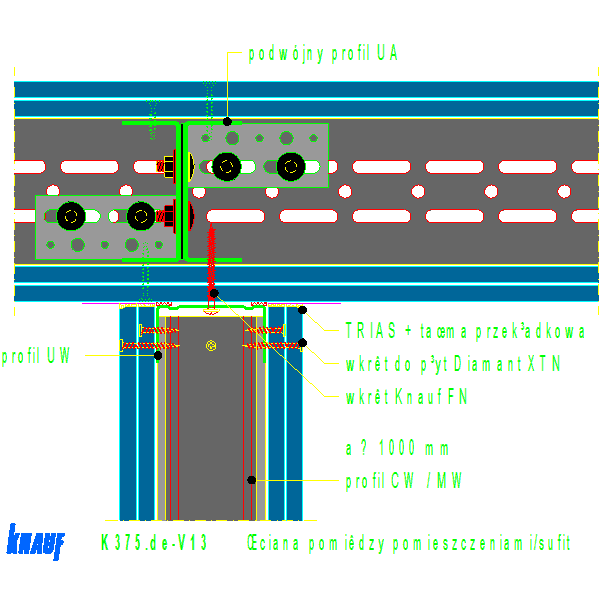 K375de-V13_Ściana_pomiędzy_pomieszczeniami_sufit