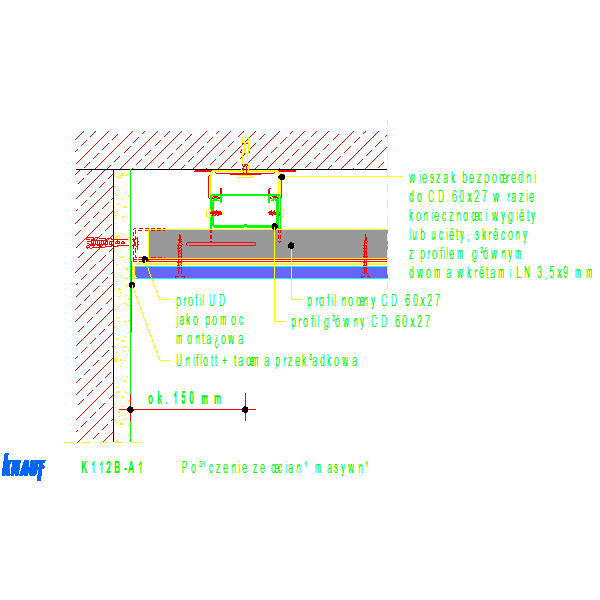 K112B-A1_Połączenie_ze_ścianą_masywną