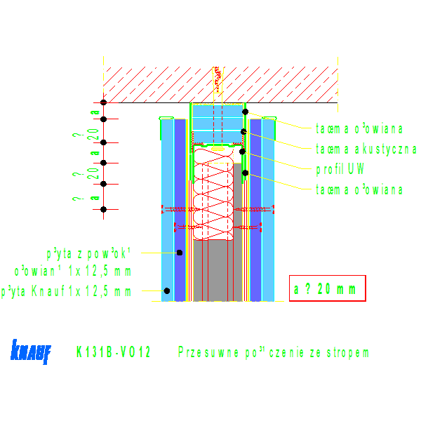 K131B-VO12_Przesuwne_połączenie_ze_stropem