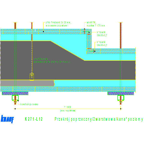 K271-L12_Przekrój_poprzeczny_2warstwowa_kanał_poziomy