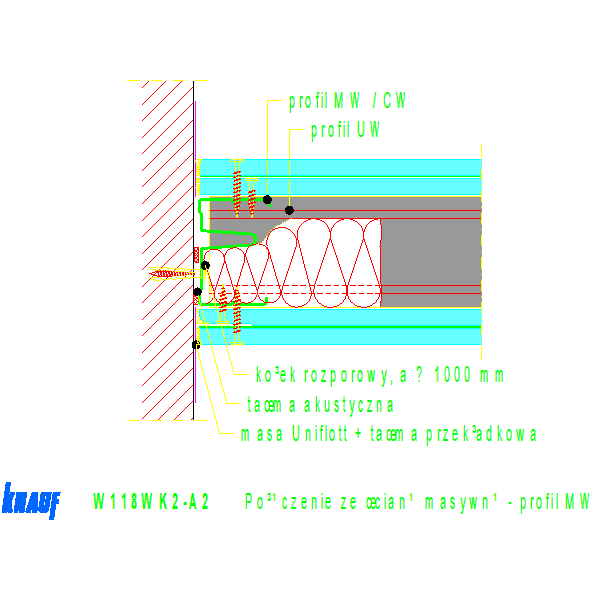 W118WK2-A2_Połączenie_ze_ścianą_masywną_-_profil_MW