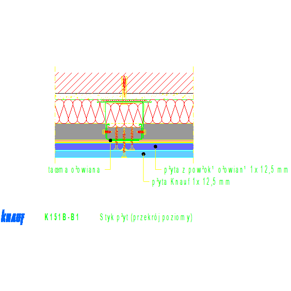 K151B-B1_Styk_płyt_przekrój_poziomy