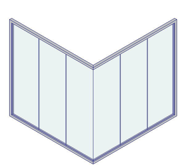 Bezszprosowa ścianka ppoż. ALUFIRE Vision Line - połączenie kątowe