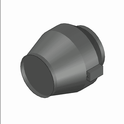 ROSENBERG - Wentylatory kanalowe z przylaczem okraglym R - 400 LD STAHL - 3D