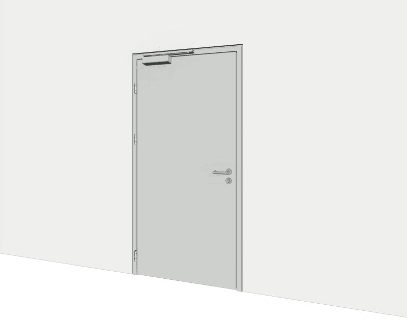 1.6PL ASSA ABLOY - DL 1.3_2 DRAGON, double-leaf, C-shaped frame_HardwareSet 3D