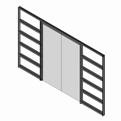 Gustavson Estima Glass - cassette for double sliding doors