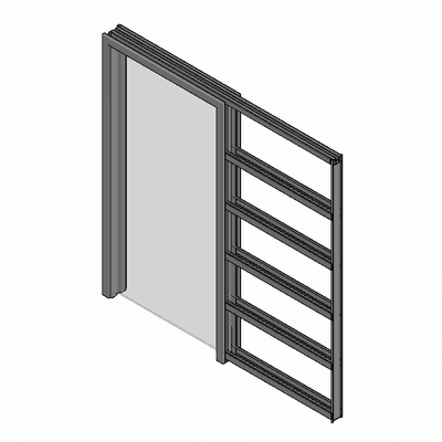 Gustavson Stark Glass – kaseta do drzwi chowanych w ścianę 100/125 mm do szkła pojedyncza
